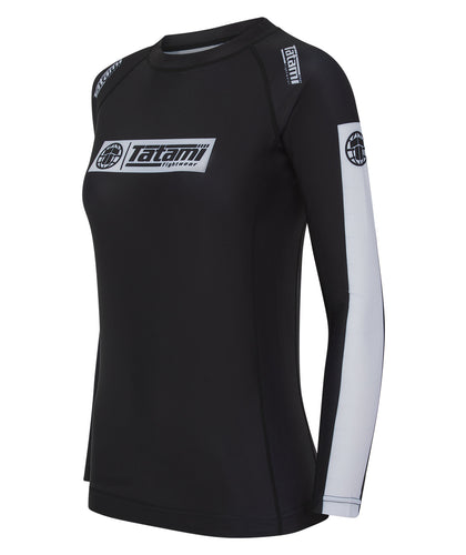 Ladies IBJJF Ranked Long Sleeve Rash Guard - Black