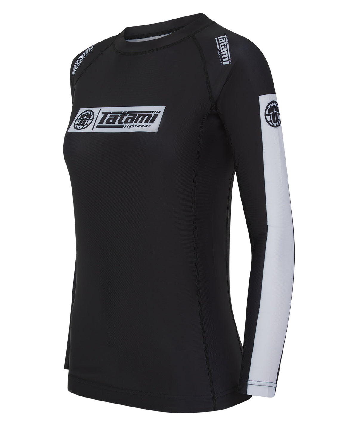 Ladies IBJJF Ranked Long Sleeve Rash Guard - Black