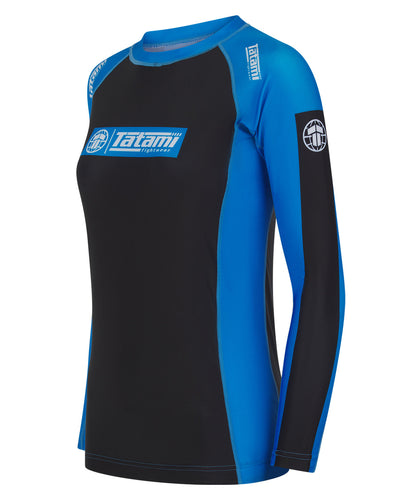 Ladies IBJJF Ranked Long Sleeve Rash Guard - Blue