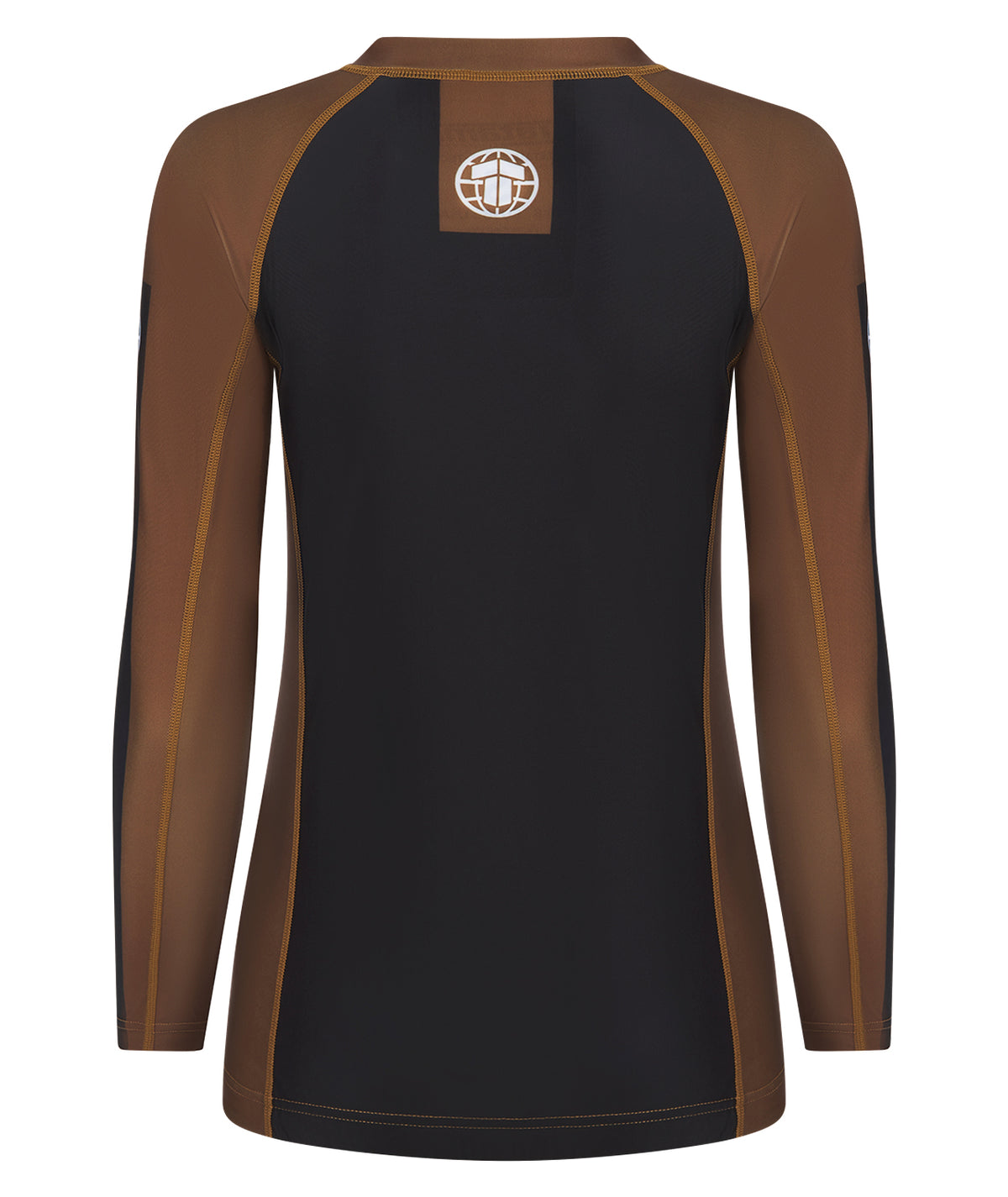 Ladies IBJJF Ranked Long Sleeve Rash Guard - Brown