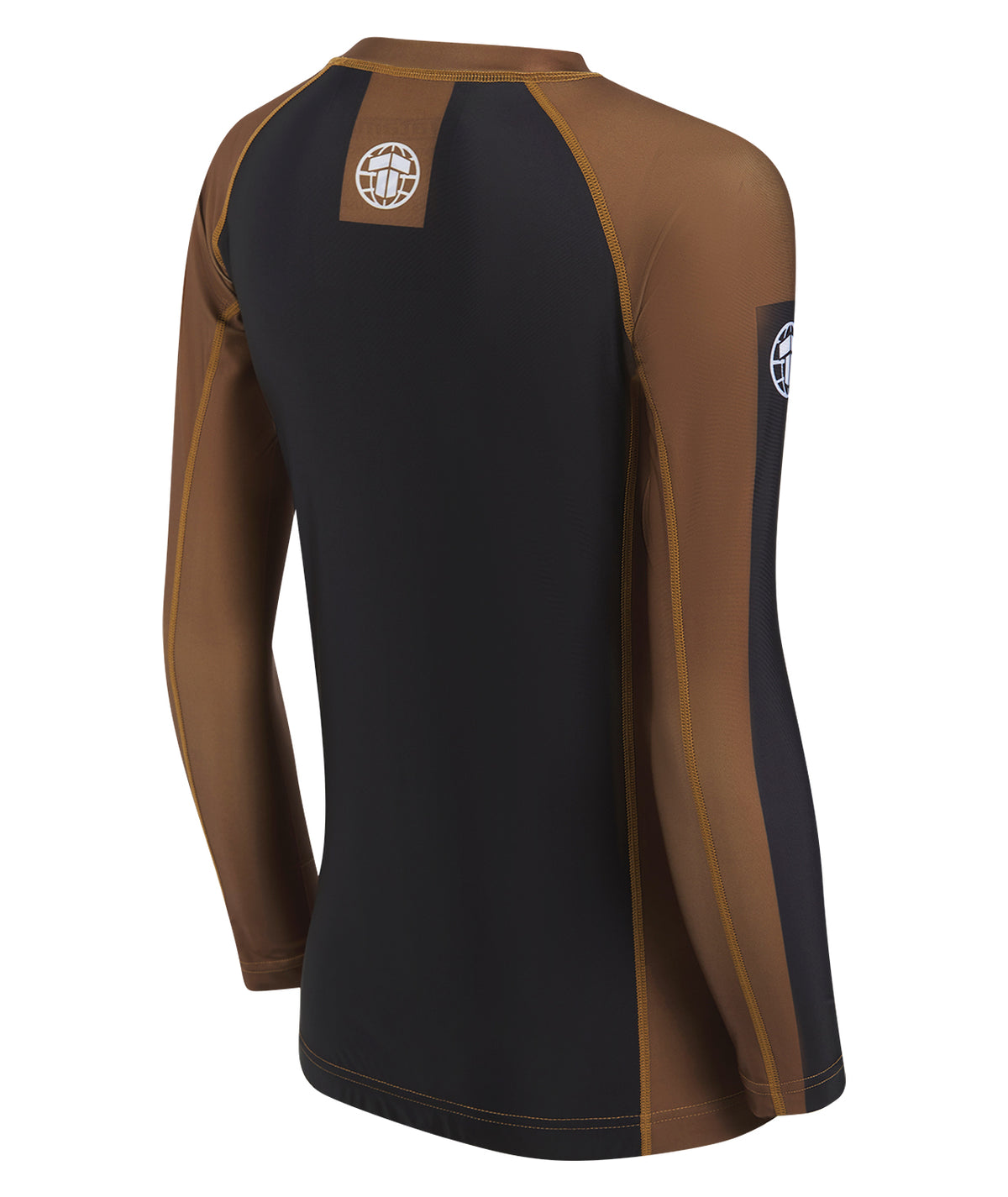 Ladies IBJJF Ranked Long Sleeve Rash Guard - Brown