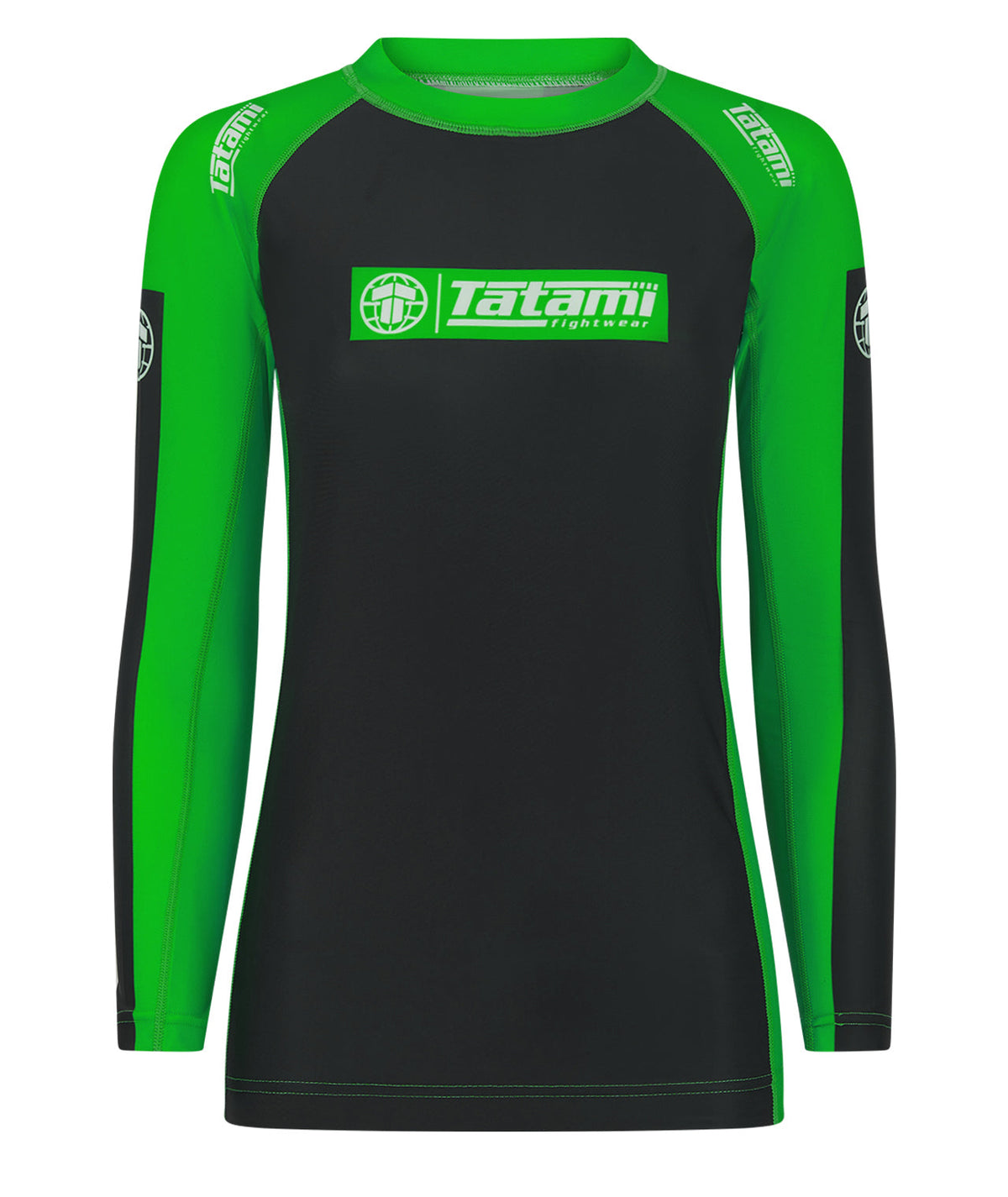 Ladies IBJJF Ranked Long Sleeve Rash Guard - Green