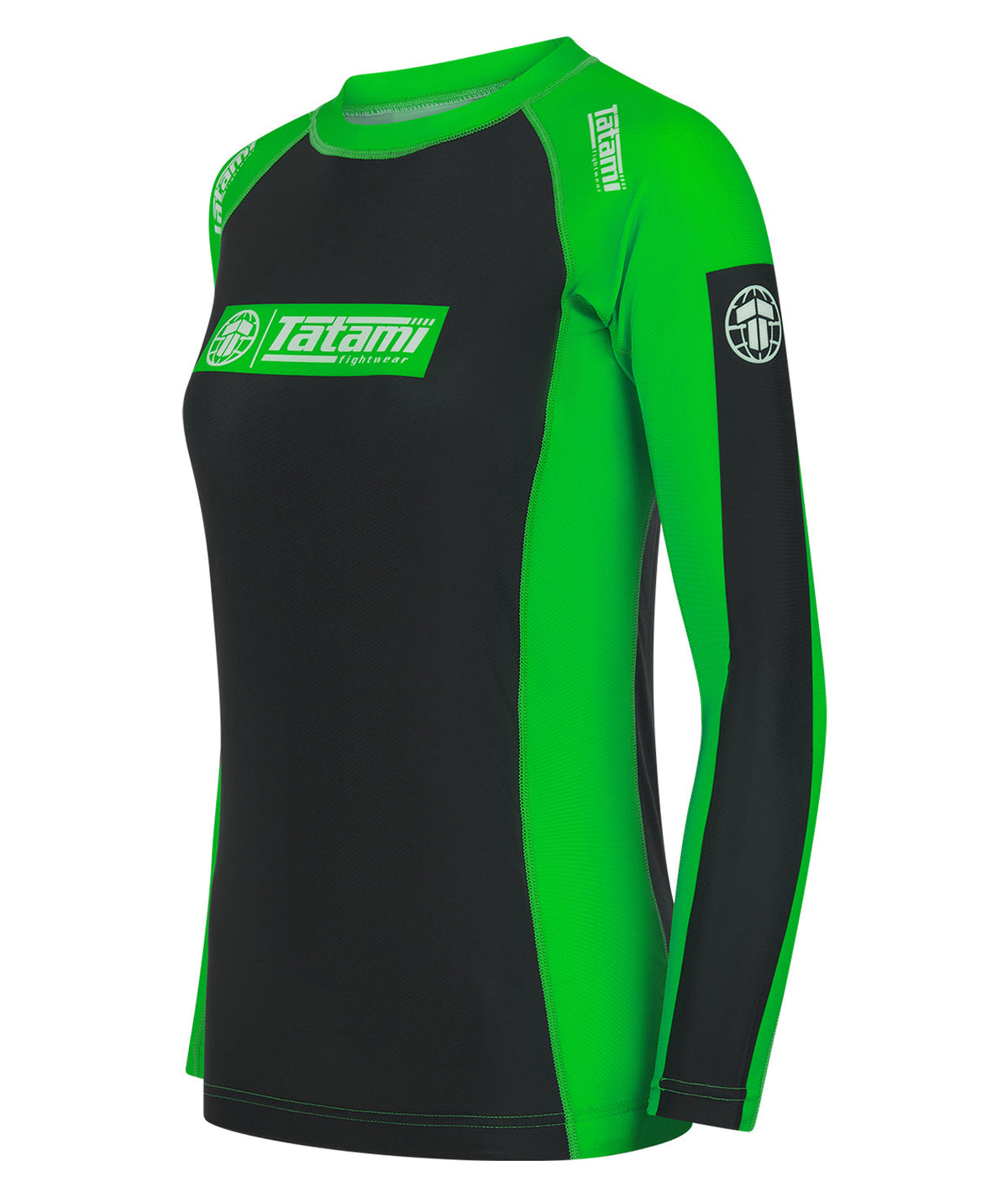 Ladies IBJJF Ranked Long Sleeve Rash Guard - Green