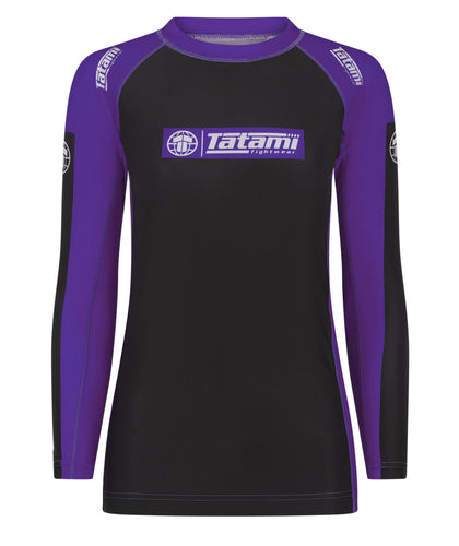 Ladies IBJJF Ranked Long Sleeve Rash Guard - Purple