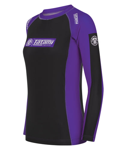 Ladies IBJJF Ranked Long Sleeve Rash Guard - Purple