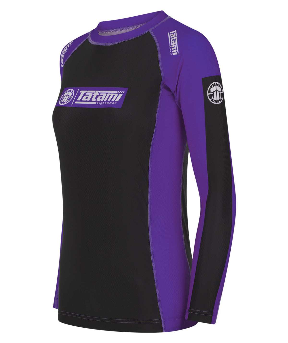 Ladies IBJJF Ranked Long Sleeve Rash Guard - Purple