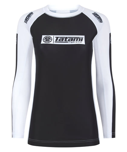 Ladies IBJJF Ranked Long Sleeve Rash Guard - White