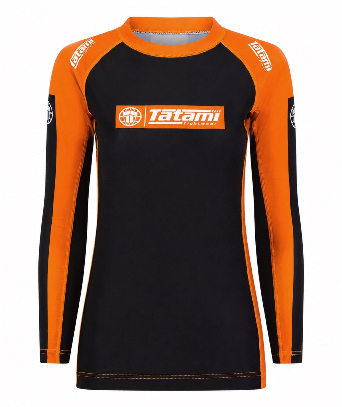Ladies IBJJF Ranked Long Sleeve Rash Guard - Orange