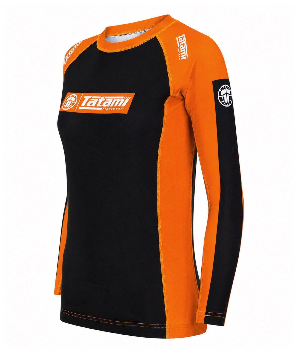 Ladies IBJJF Ranked Long Sleeve Rash Guard - Orange