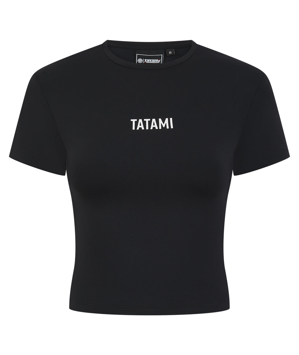 Ladies Luxe Cropped T-Shirt - Black