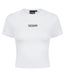 Ladies Luxe Cropped T-Shirt - White