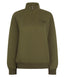 Ladies Quarter Zip Jumper - Khaki