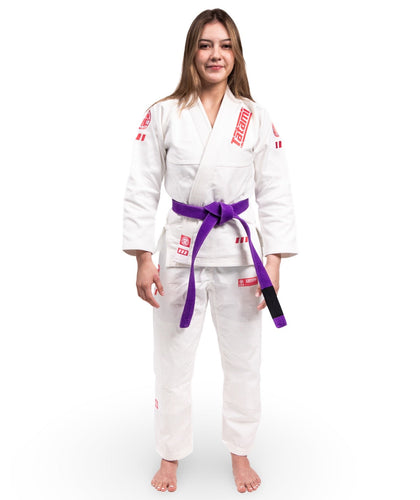 Ladies Pro Series Gi - White & Wild Rose