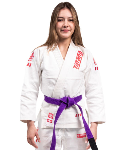 Ladies Pro Series Gi - White & Wild Rose