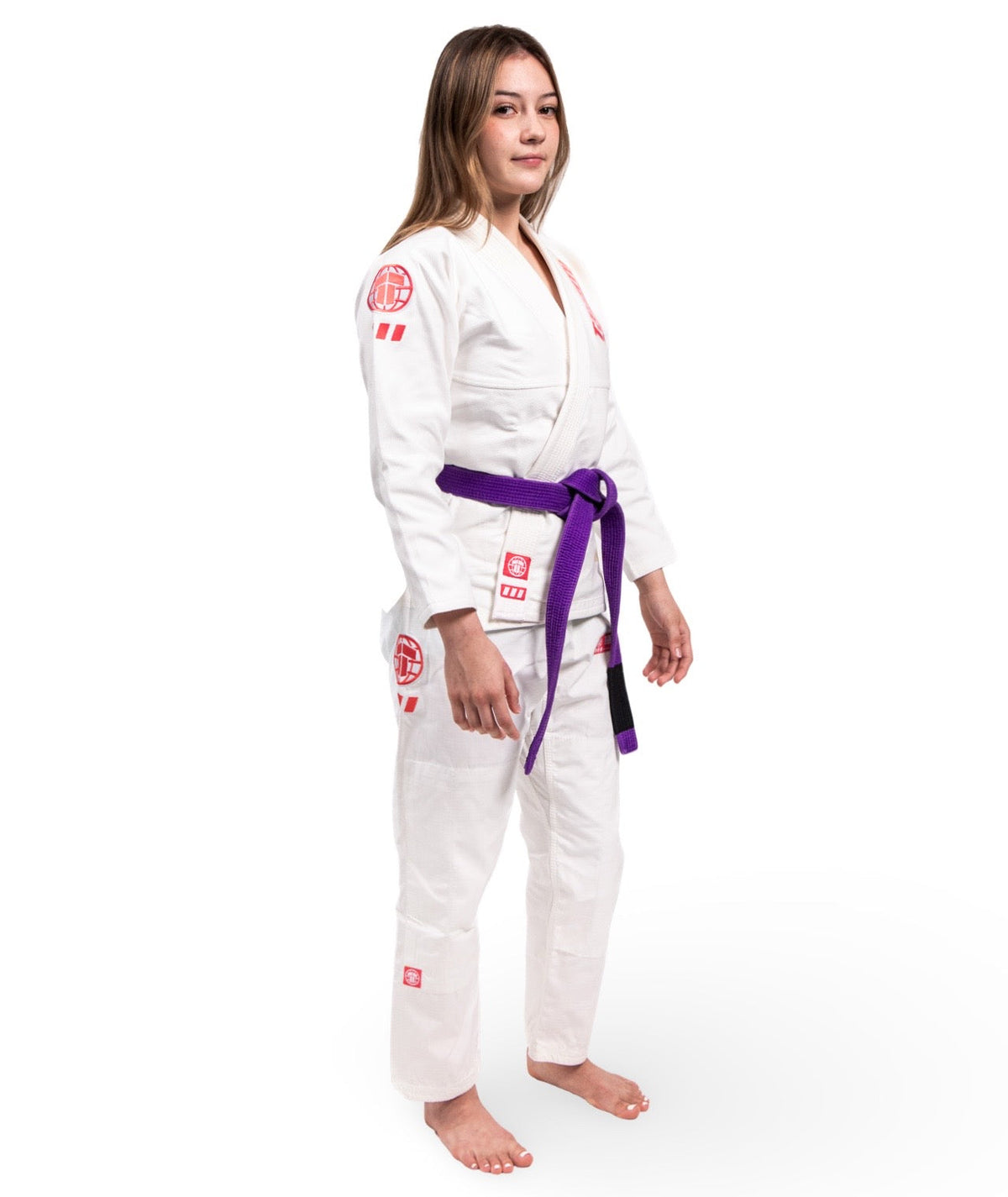 Ladies Pro Series Gi - White & Wild Rose