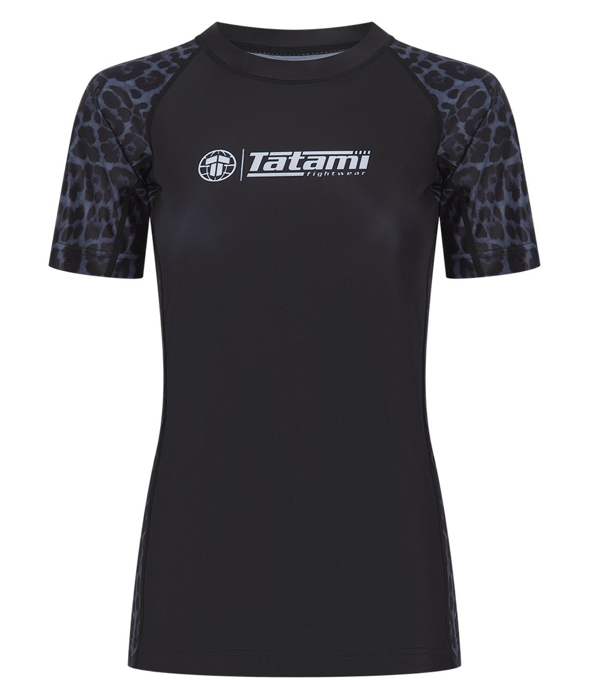 Ladies Recharged Rash Guard - Grey Leopard