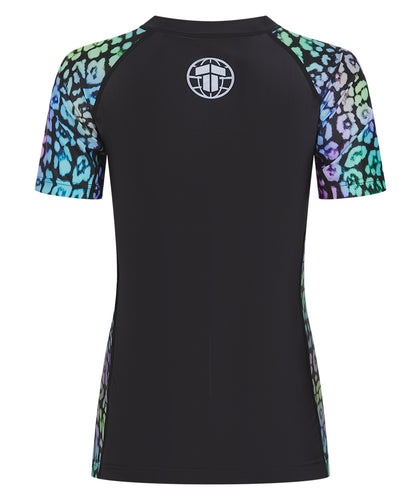 Ladies Recharged Rash Guard - Multi Leopard