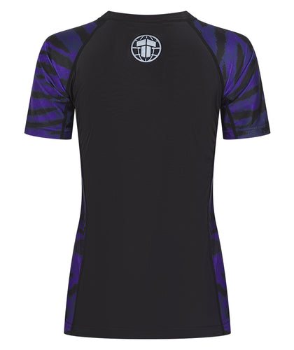 Ladies Recharged Rash Guard - Purple Tiger