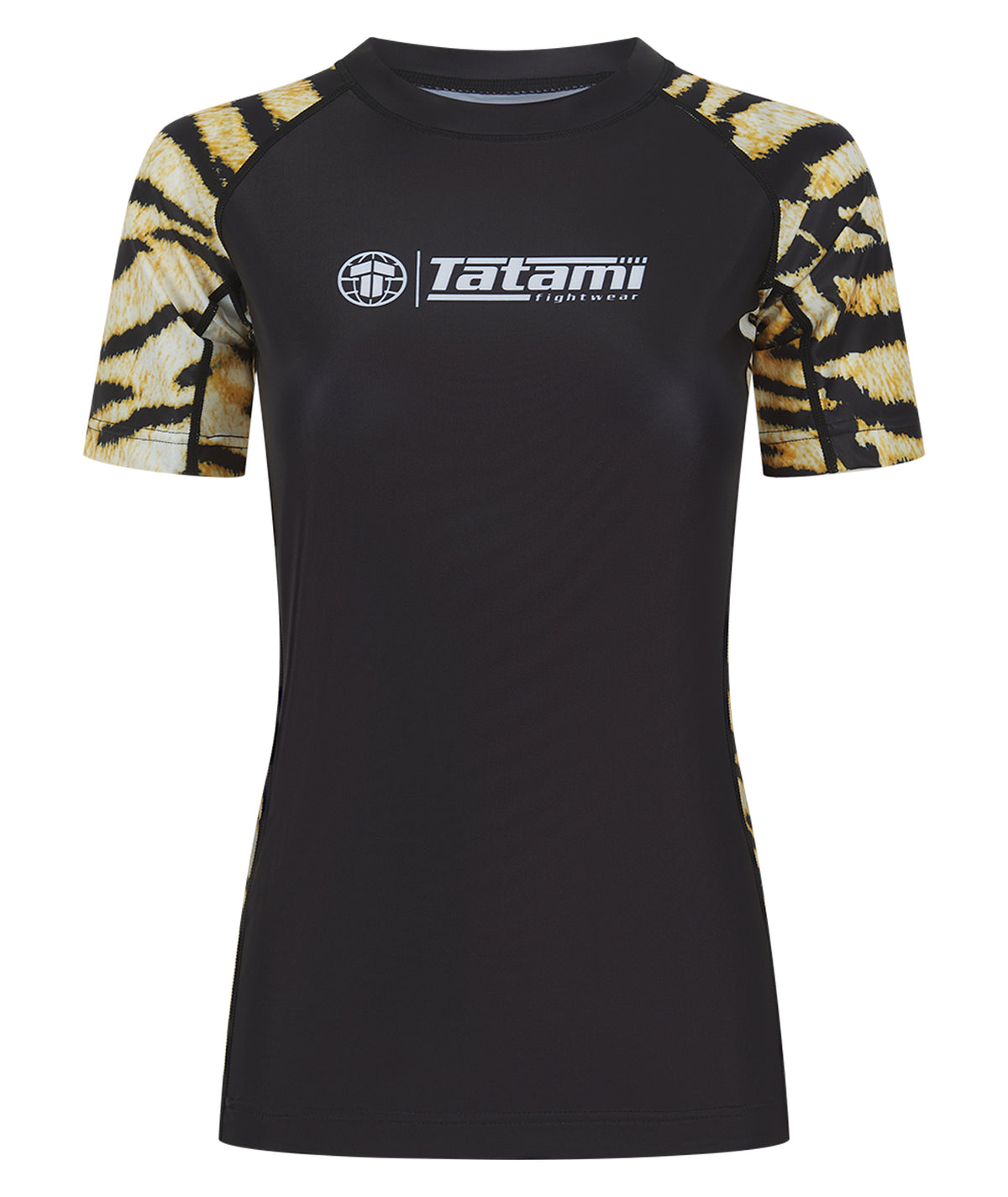 Ladies Recharged Rash Guard - Yellow Tiger