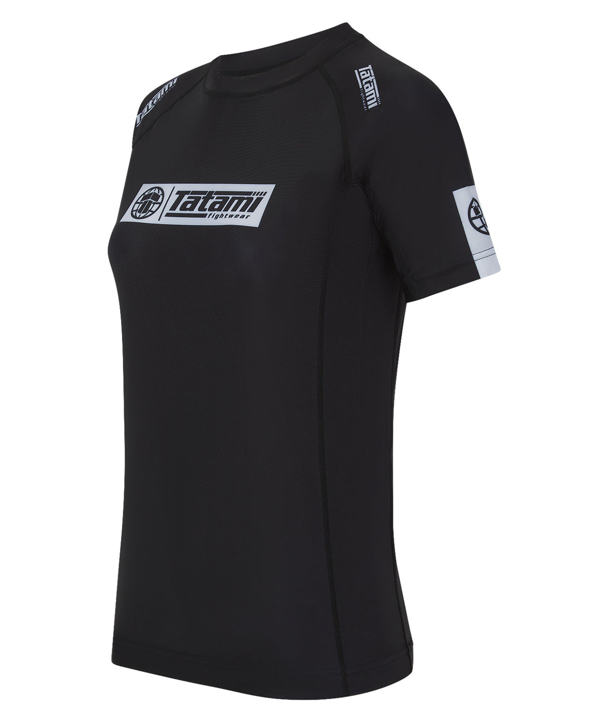 Ladies IBJJF Ranked Short Sleeve Rash Guard - Black