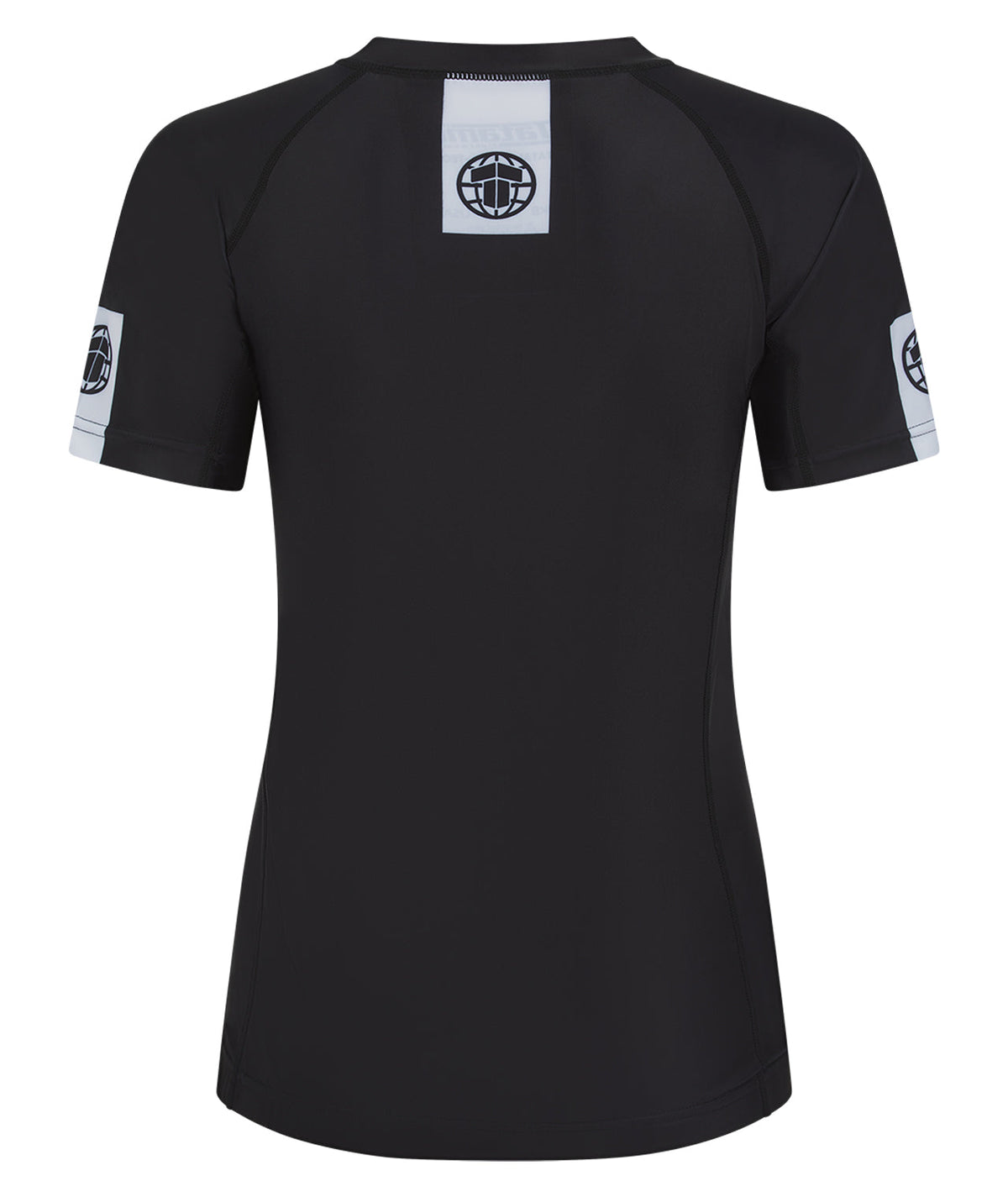 Ladies IBJJF Ranked Short Sleeve Rash Guard - Black