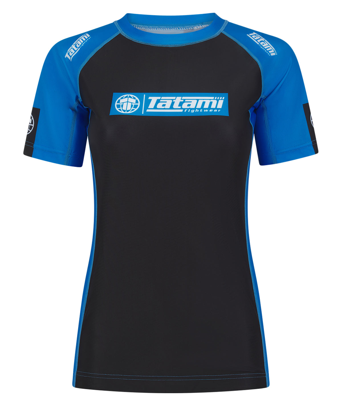 Ladies IBJJF Ranked Short Sleeve Rash Guard - Blue