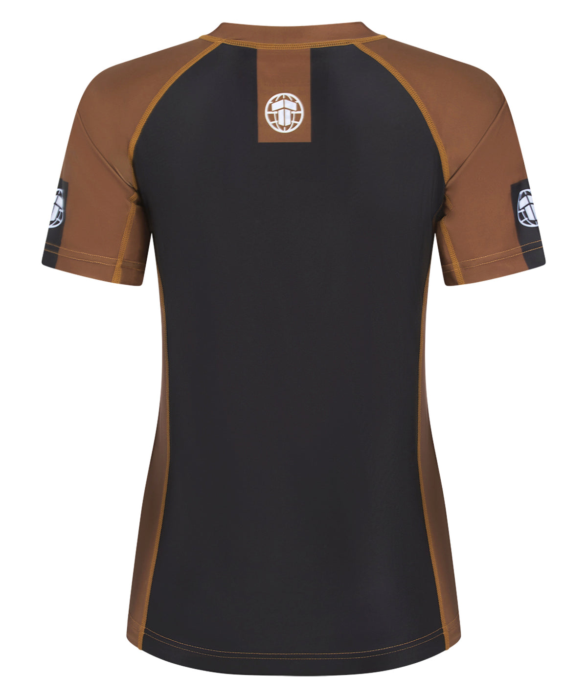 Ladies IBJJF Ranked Short Sleeve Rash Guard - Brown