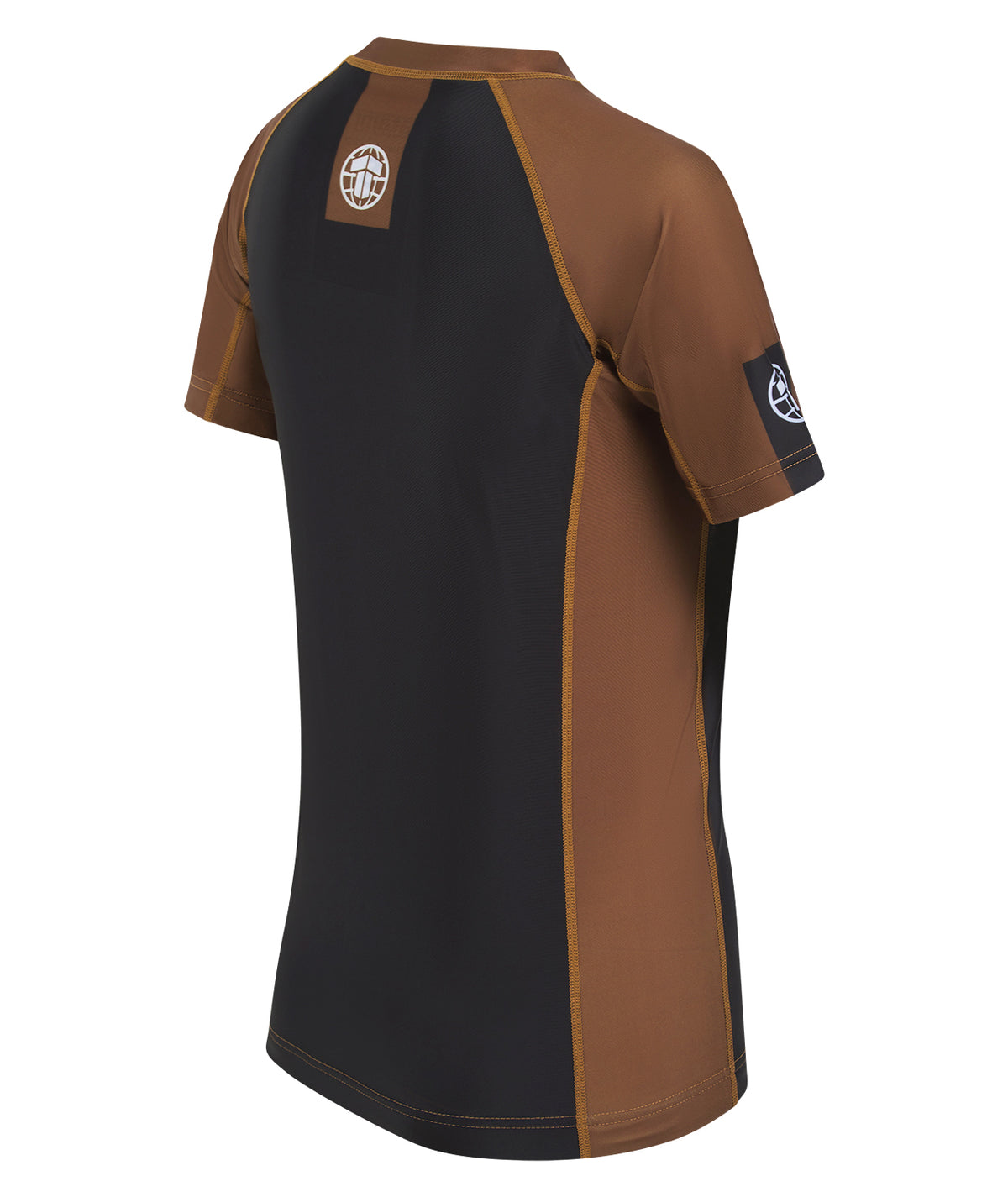 Ladies IBJJF Ranked Short Sleeve Rash Guard - Brown