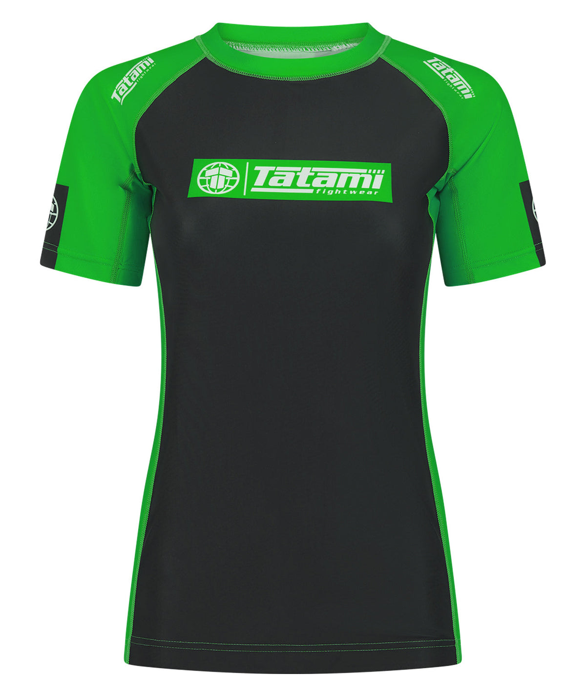 Ladies IBJJF Ranked Short Sleeve Rash Guard - Green