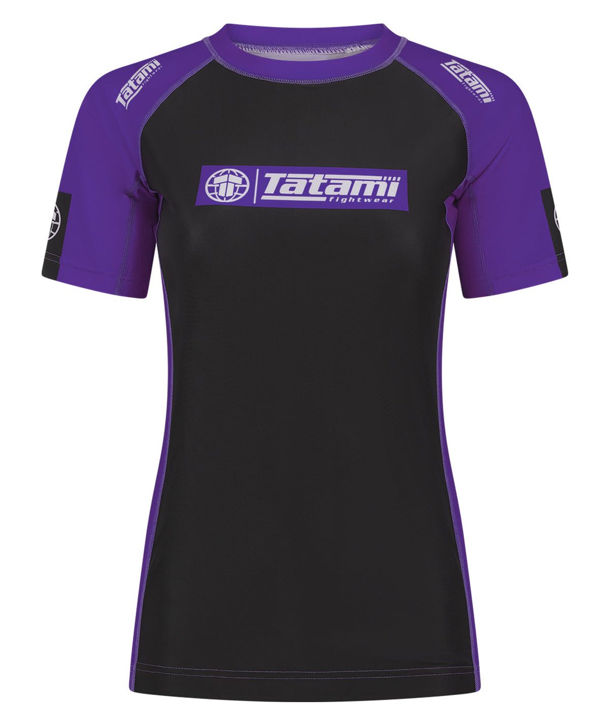 Ladies IBJJF Ranked Short Sleeve Rash Guard - Purple