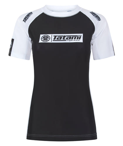 Ladies IBJJF Ranked Short Sleeve Rash Guard - White