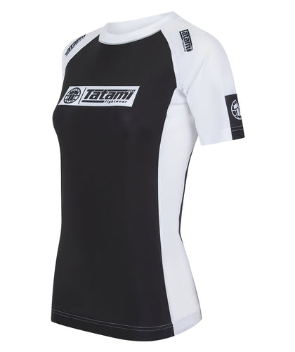 Ladies IBJJF Ranked Short Sleeve Rash Guard - White