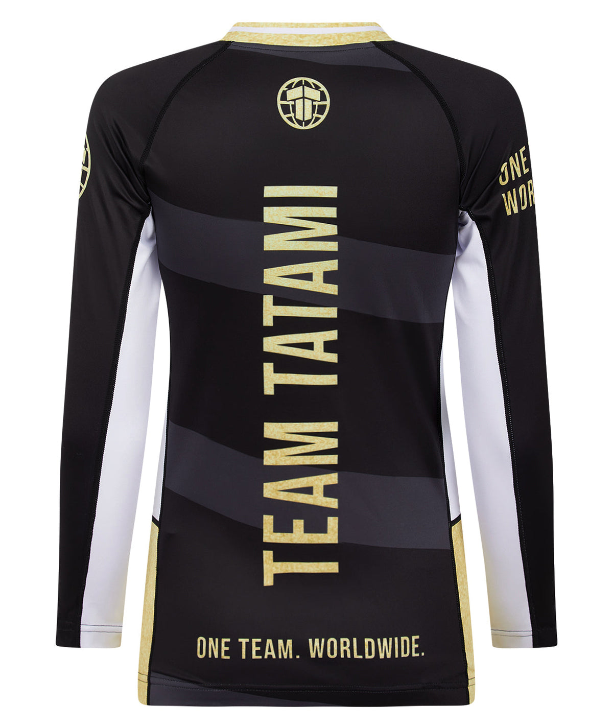 Ladies Team Tatami Long Sleeve Rash Guard -  Black & Gold
