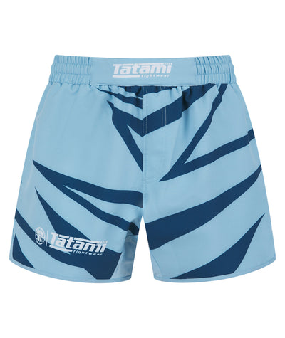 Abstract High Cut Shorts - Light Blue