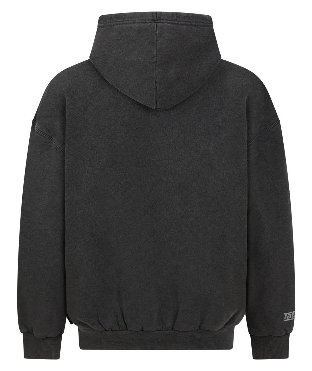 Tatami Globe Stonewashed Hoodie - Black On Grey