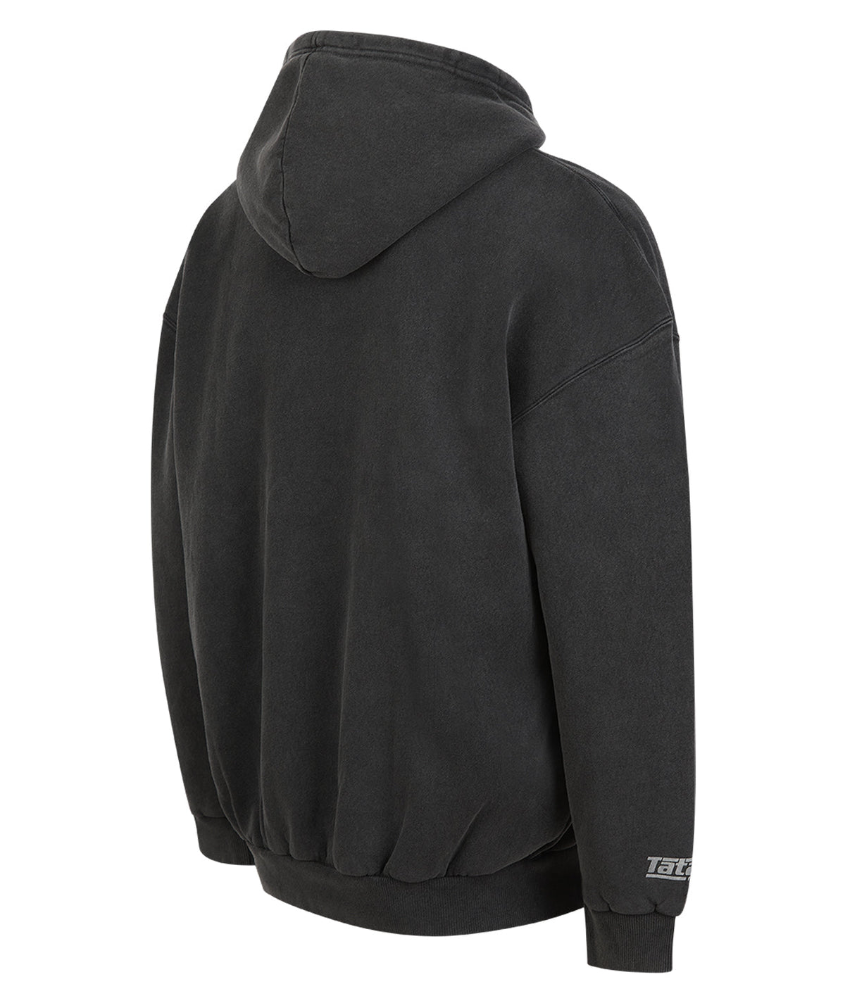 Tatami Globe Stonewashed Hoodie - Black On Grey
