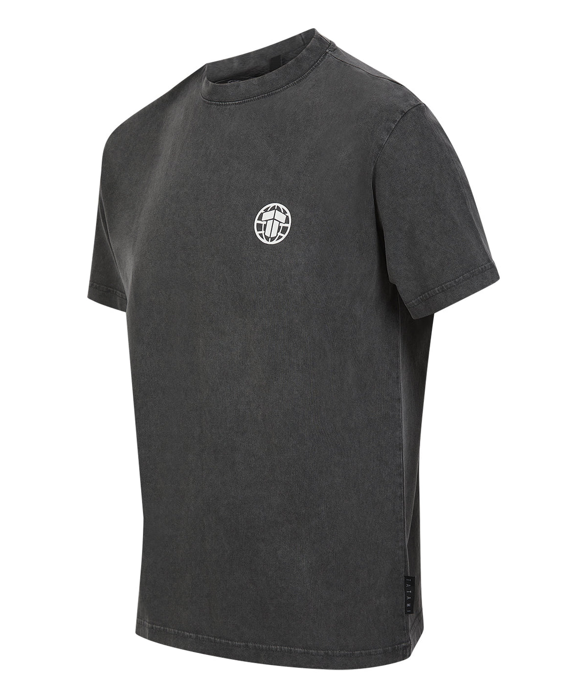 Tatami Globe Stonewashed T-Shirt - White On Grey