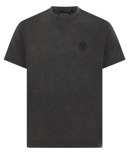 Tatami Globe Stonewashed T-Shirt - Black On Grey