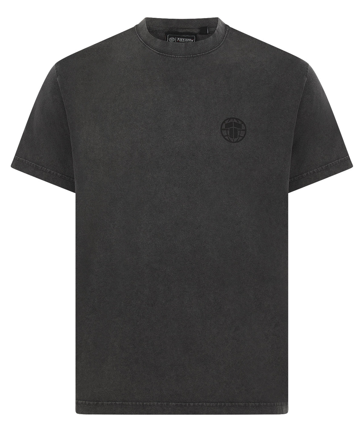Tatami Globe Stonewashed T-Shirt - Black On Grey