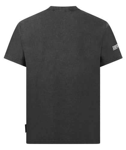 Tatami Globe Stonewashed T-Shirt - Black On Grey