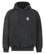 Tatami Globe Stonewashed Hoodie - White On Grey