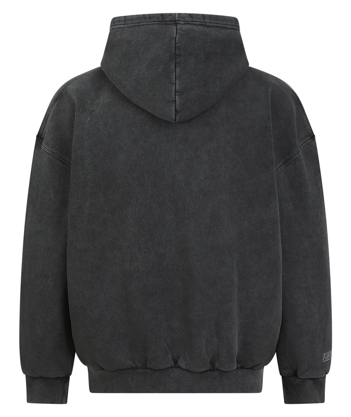 Tatami Globe Stonewashed Hoodie - White On Grey