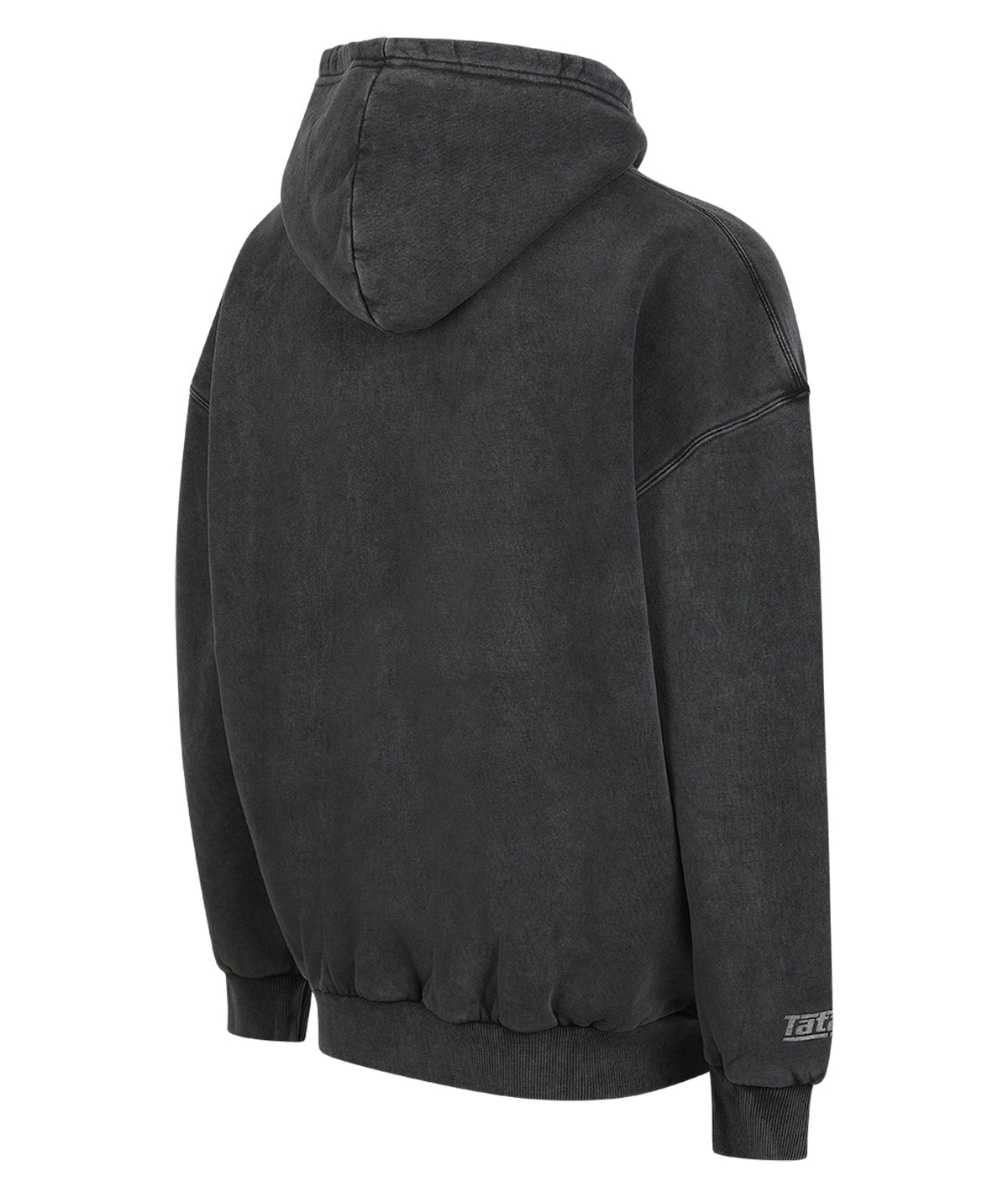 Tatami Globe Stonewashed Hoodie - White On Grey