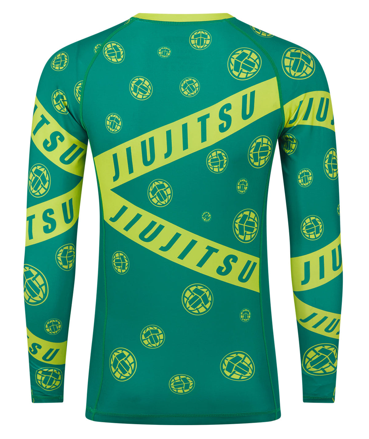 Mens Helena Taped Rash Guard - Green & Yellow