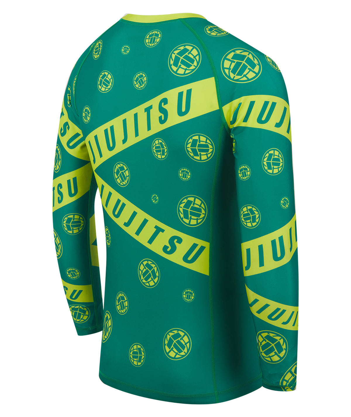 Mens Helena Taped Rash Guard - Green & Yellow