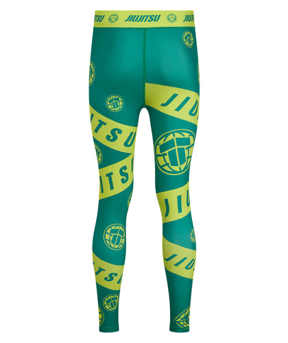 Mens Helena Taped Spats - Green & Yellow