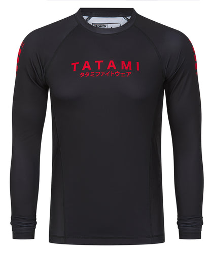 Katakana V2 Long Sleeve Rash Guard - Black