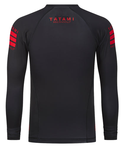 Katakana V2 Long Sleeve Rash Guard - Black