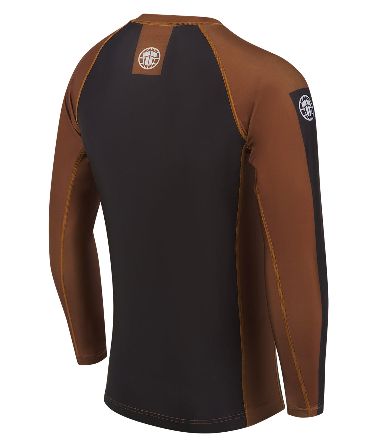IBJJF Ranked Long Sleeve Rash Guard - Brown