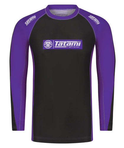 IBJJF Ranked Long Sleeve Rash Guard - Purple